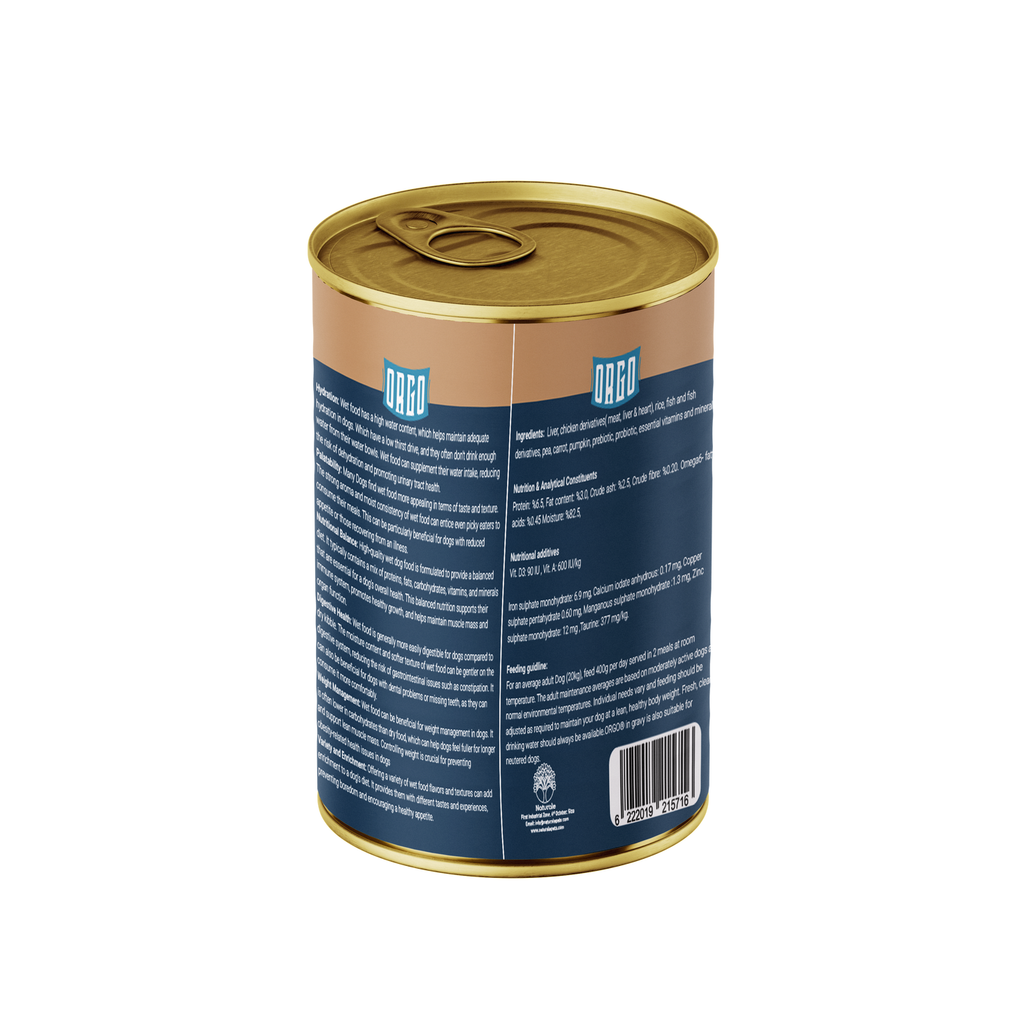 ORGO Wet Canned Dog Food – Liver with Vegetables & Soup (Superfood Mix) for Adult Dogs (1+ Years), 400 g