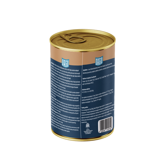 ORGO Wet Canned Dog Food – Liver with Vegetables & Soup (Superfood Mix) for Adult Dogs (1+ Years), 400 g
