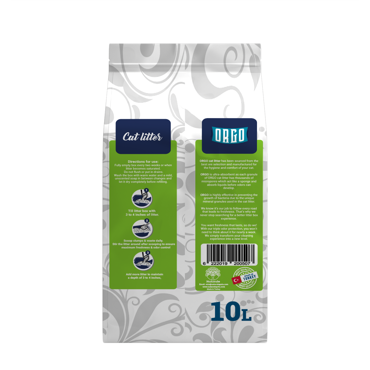 ORGO Clumping Cat Litter – Green Apple Fresh 10 L