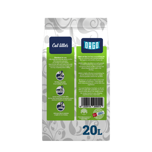 ORGO Clumping Cat Litter – Green Apple Fresh 20 L