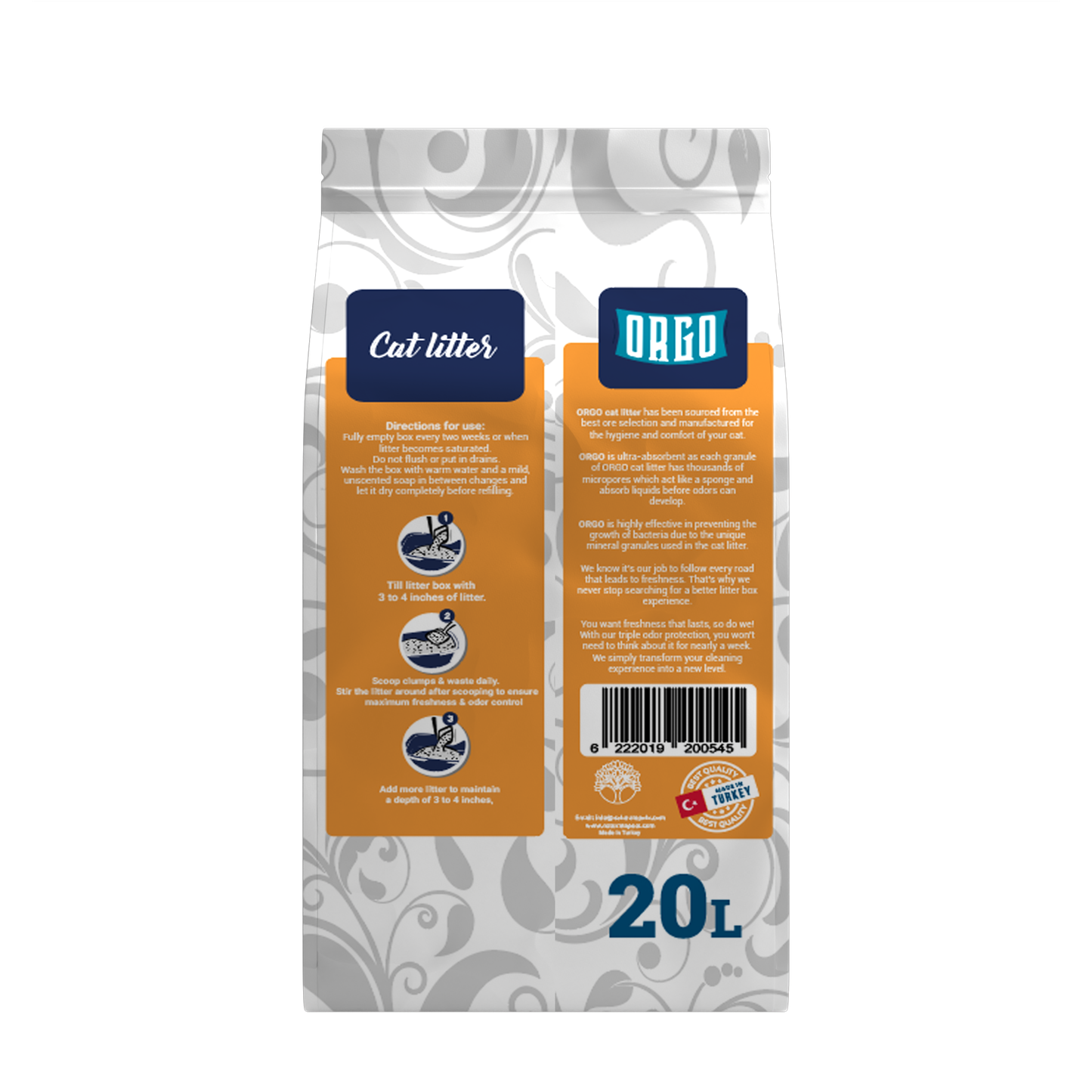ORGO Clumping Cat Litter – Jasmine Bliss 20 L