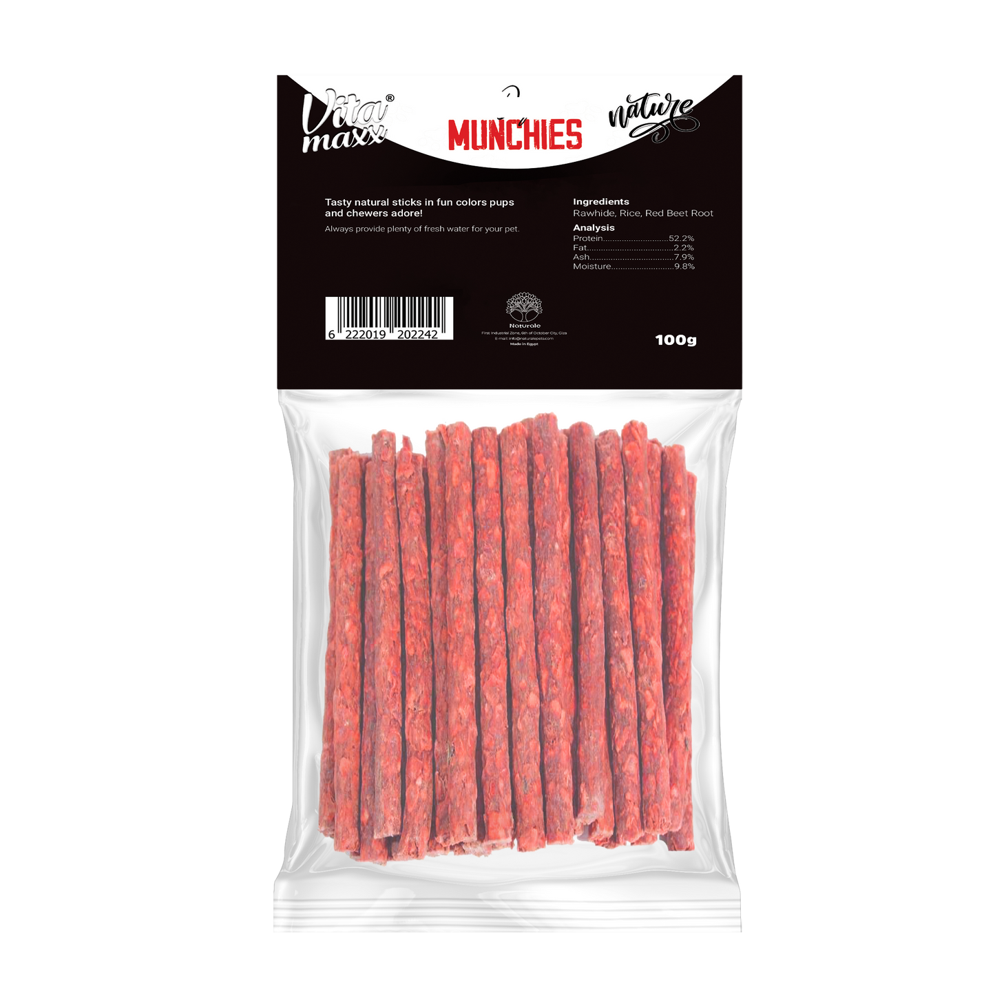 Vitamaxx Dog Munchies Long-Lasting Chewy Treats – Beetroot (100 g)
