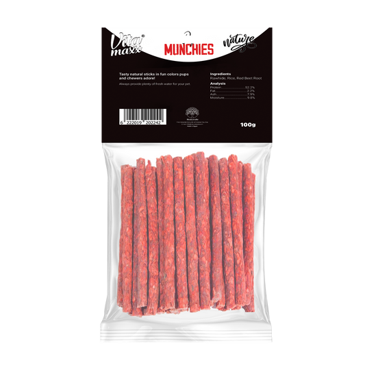 Vitamaxx Dog Munchies Long-Lasting Chewy Treats – Beetroot (100 g)