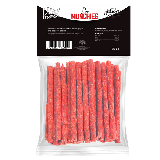 Vitamaxx Dog Munchies Long-Lasting Chewy Treats – Beetroot (300 g)