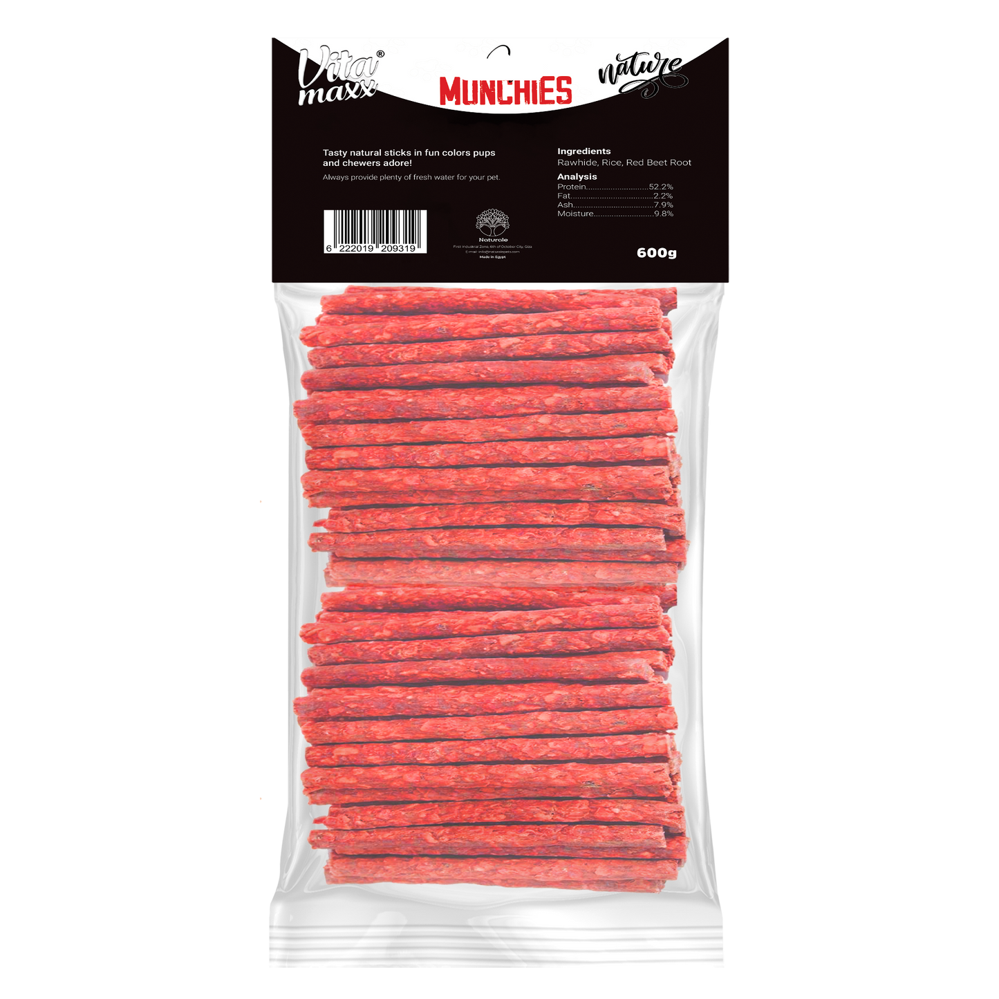 Vitamaxx Dog Munchies Long-Lasting Chewy Treats – Beetroot (600 g)