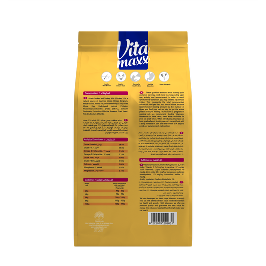 Vitamaxx Adult Cat Dry Food – Chicken & Turkey Recipe (2 kg)