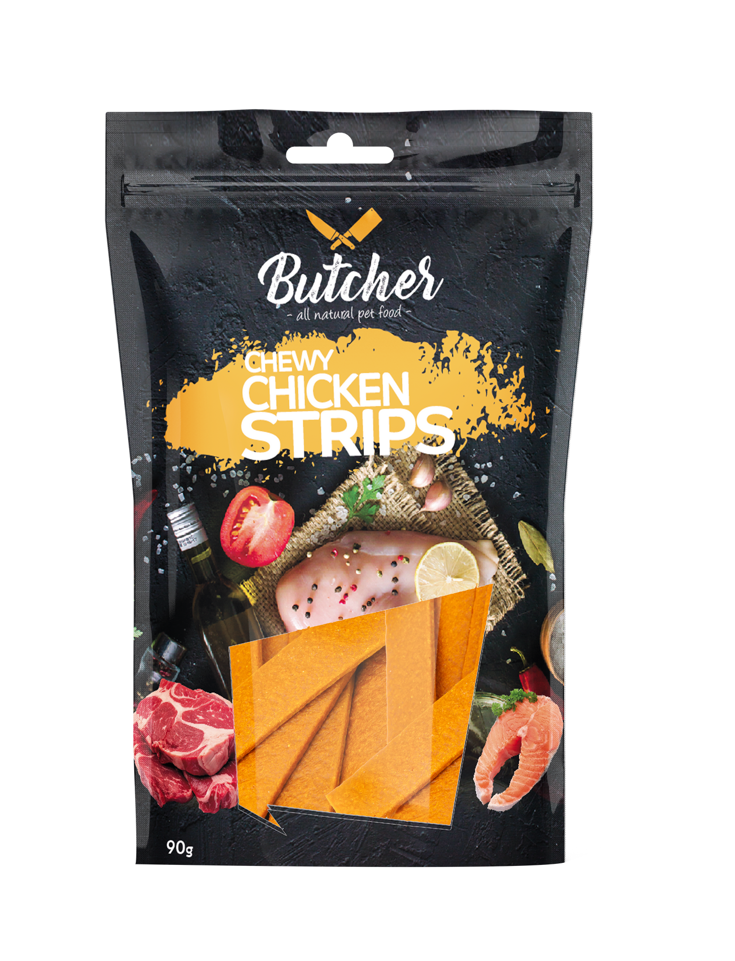 Butcher Chewy Strips for Dogs – 90 g (5 Recipes)