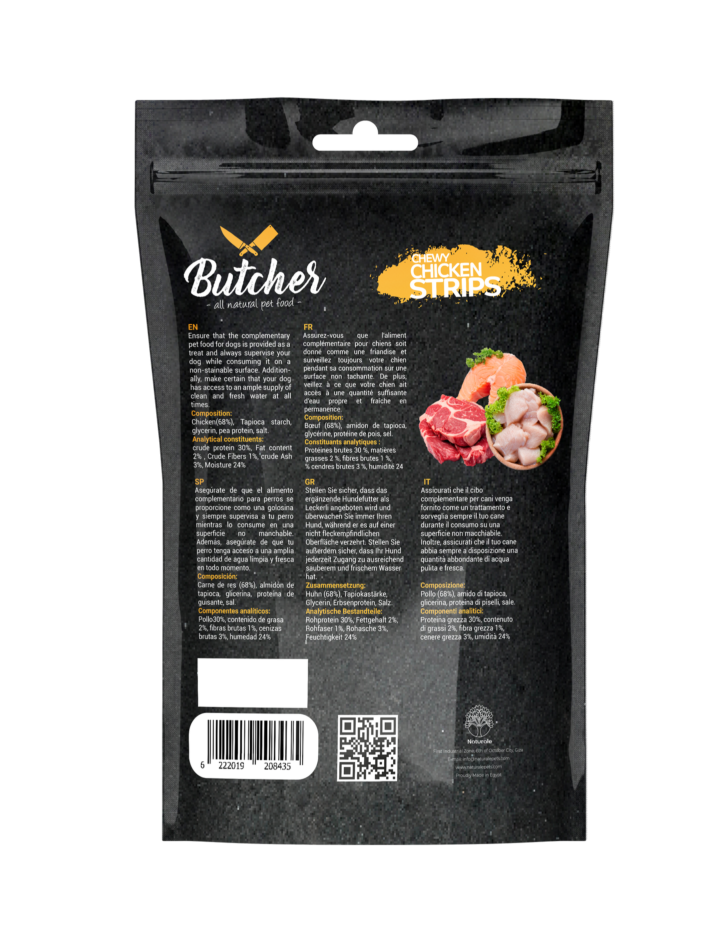 Butcher Chewy Strips for Dogs – 90 g (5 Recipes)