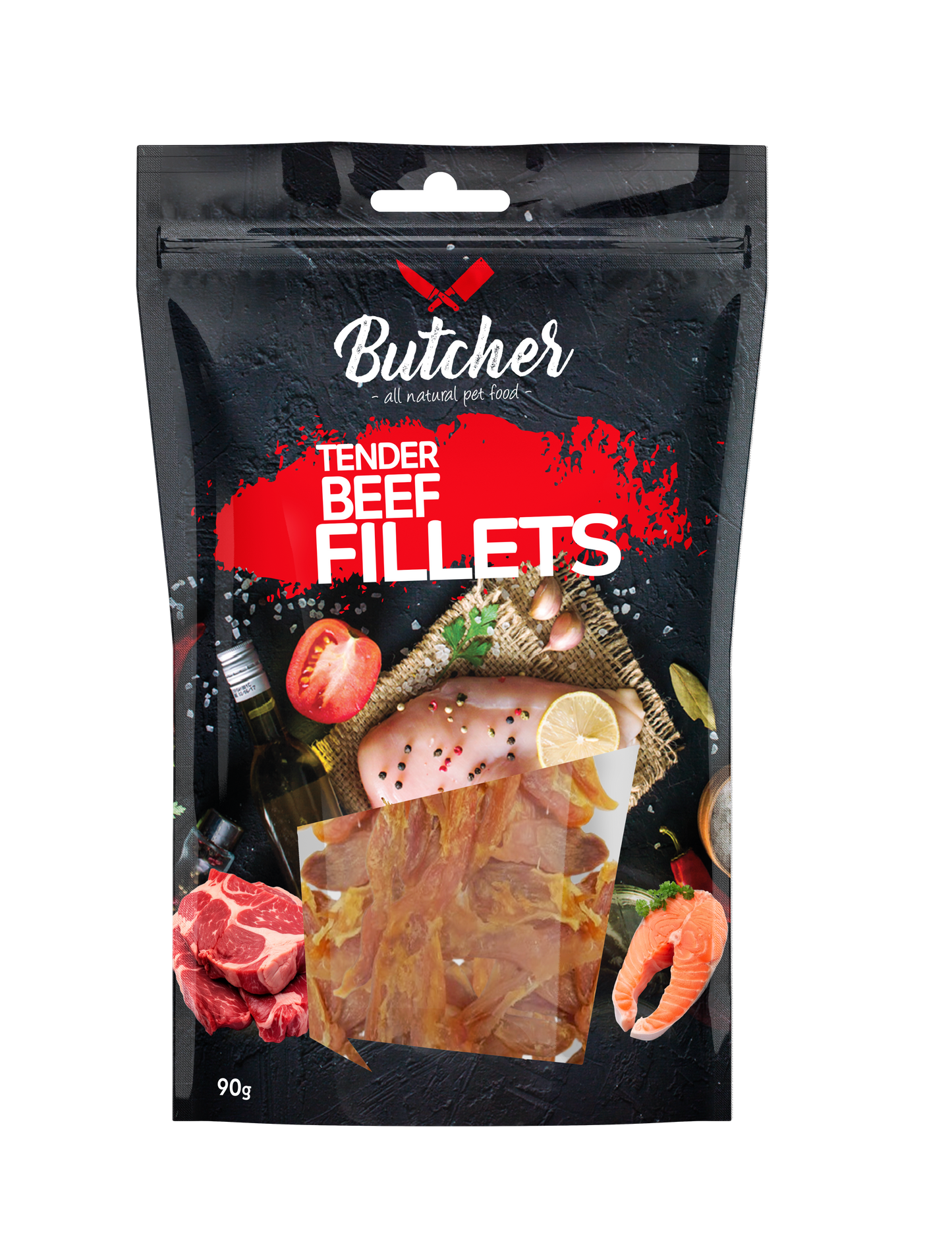 Butcher Tender Fillets for Dogs – 90 g (4 Recipes)