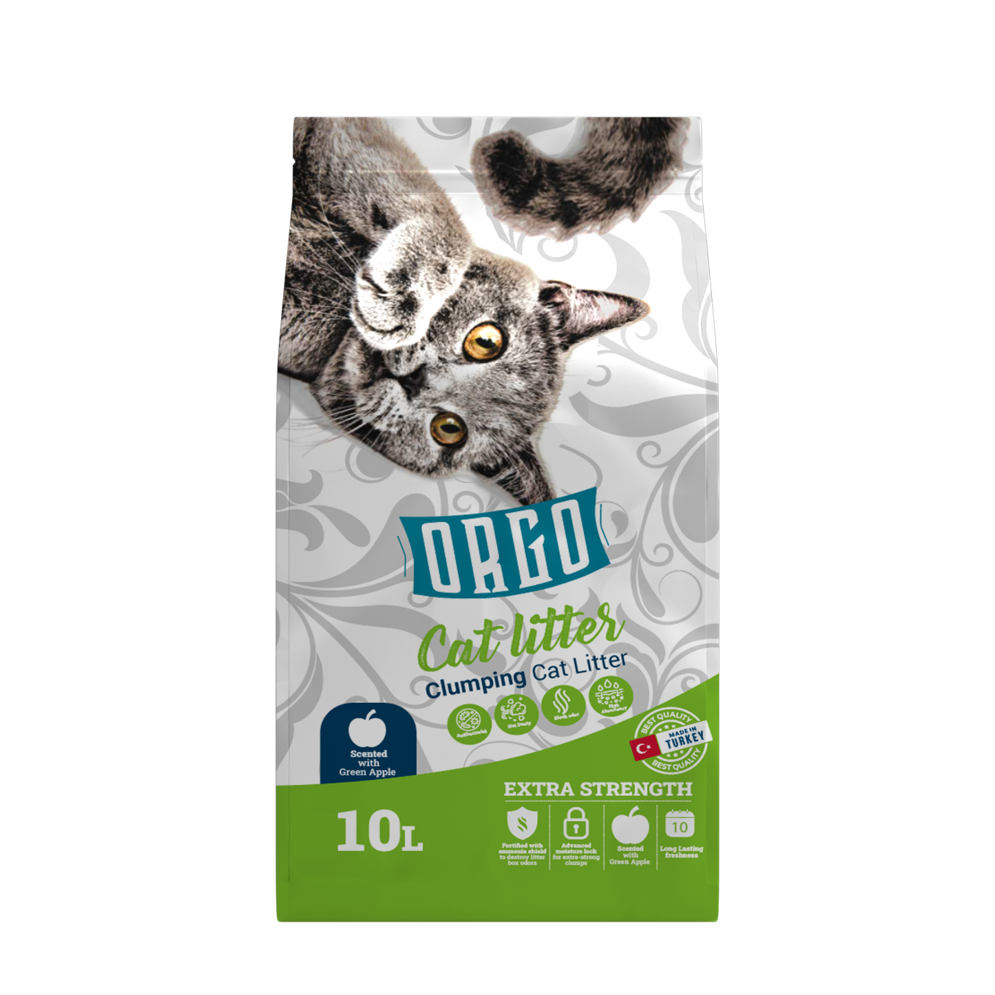 ORGO Clumping Cat Litter – Green Apple Fresh 10 L