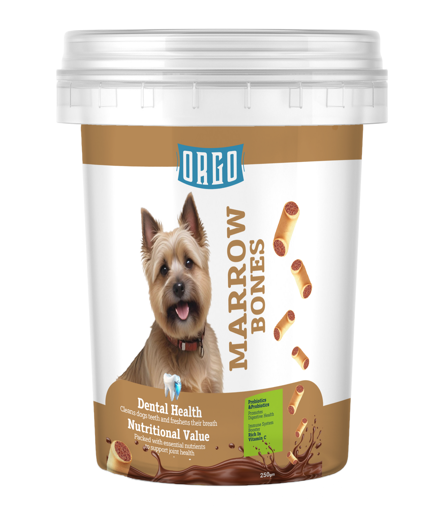 ORGO Marrow Bones Dental-Care Sticks – 250 g Resealable Tub