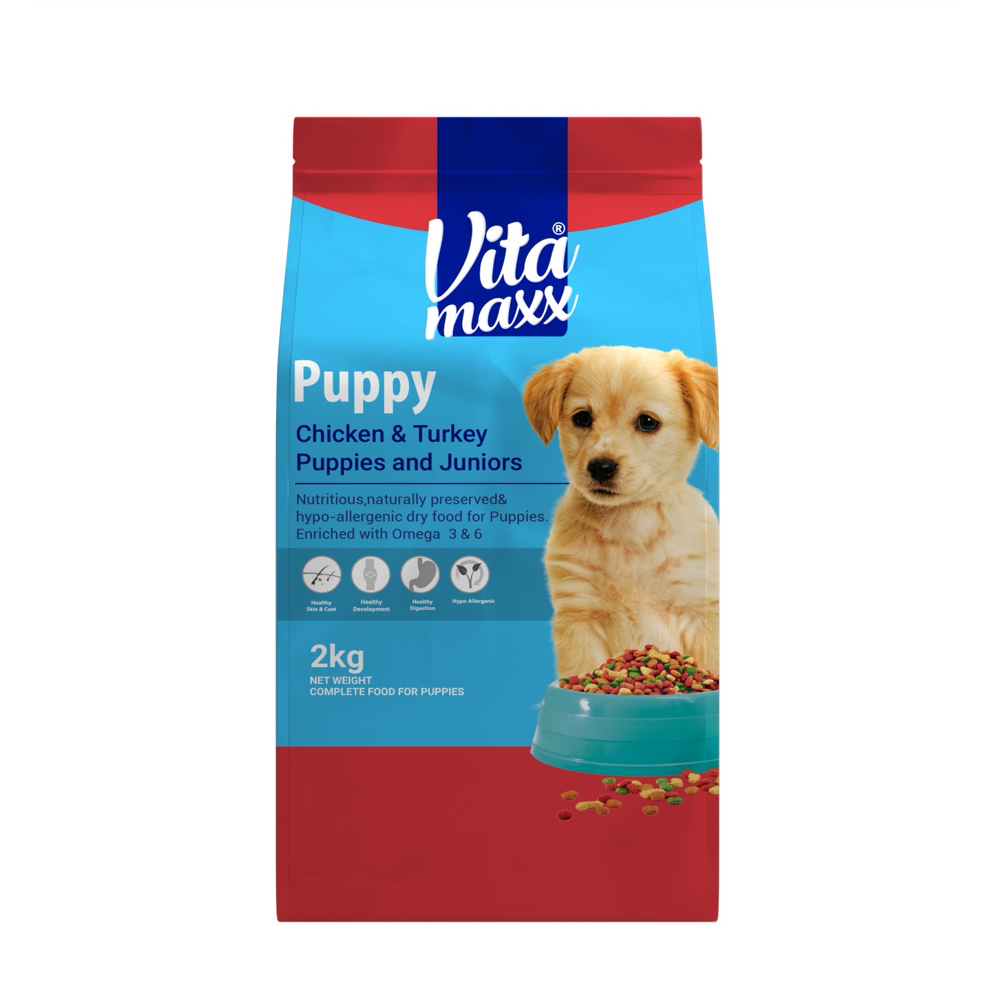 Vitamaxx Puppy Dry Food – Chicken & Turkey Recipe (2 kg)
