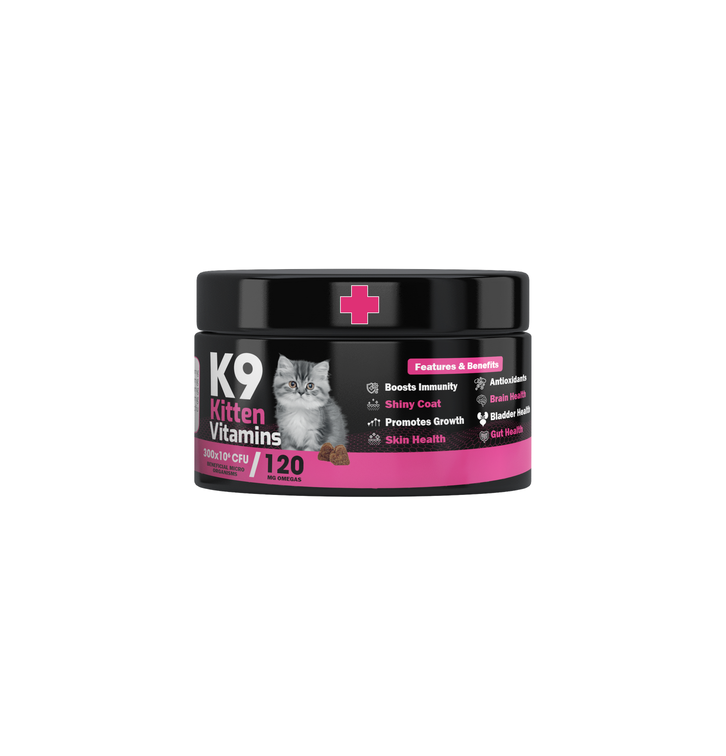 K9 Kitten Vitamins Soft Chews – Comprehensive Growth & Development Support for Kittens