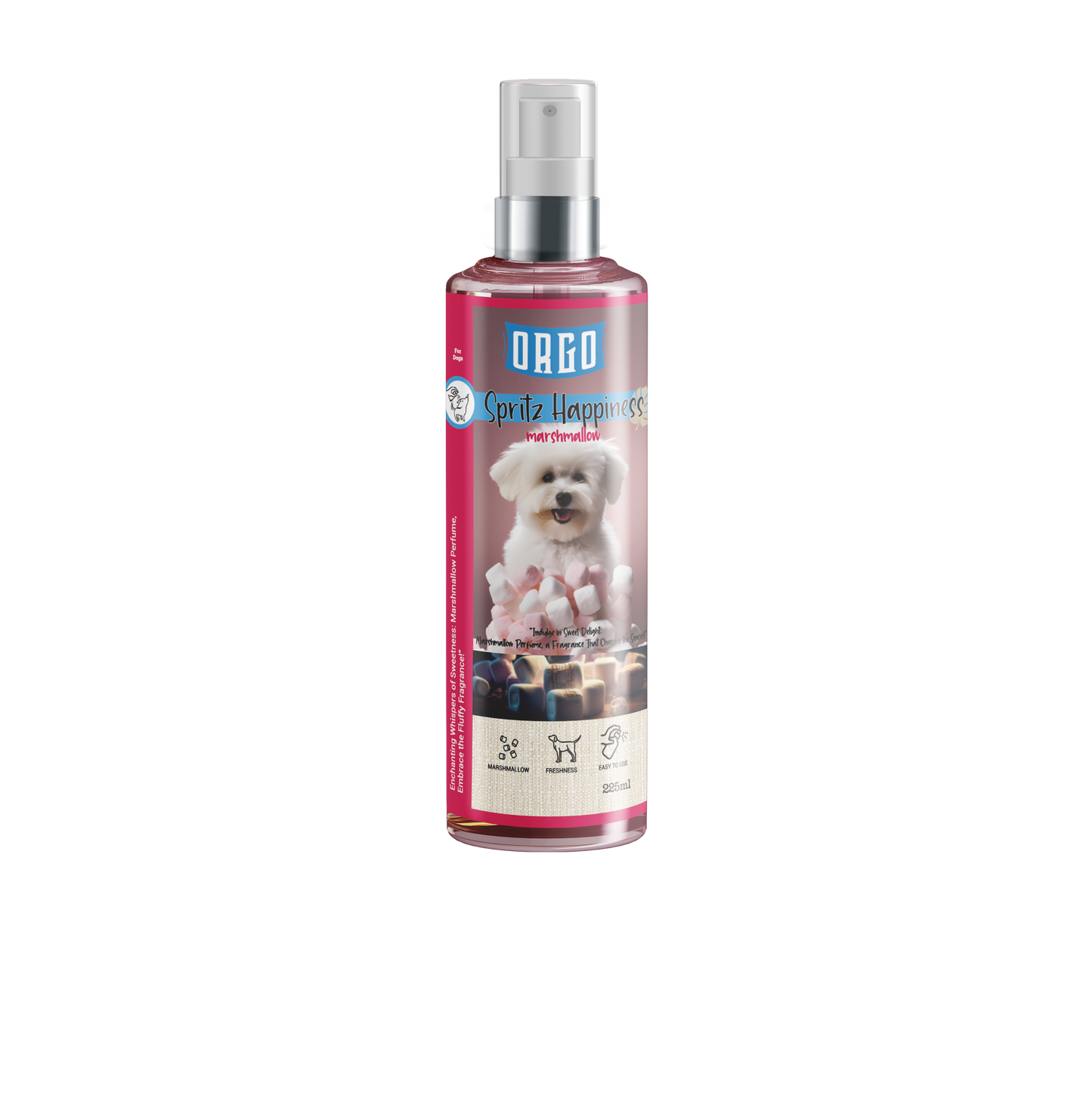 ORGO Spritz Happiness – Marshmallow Perfume for Dogs 225 ml