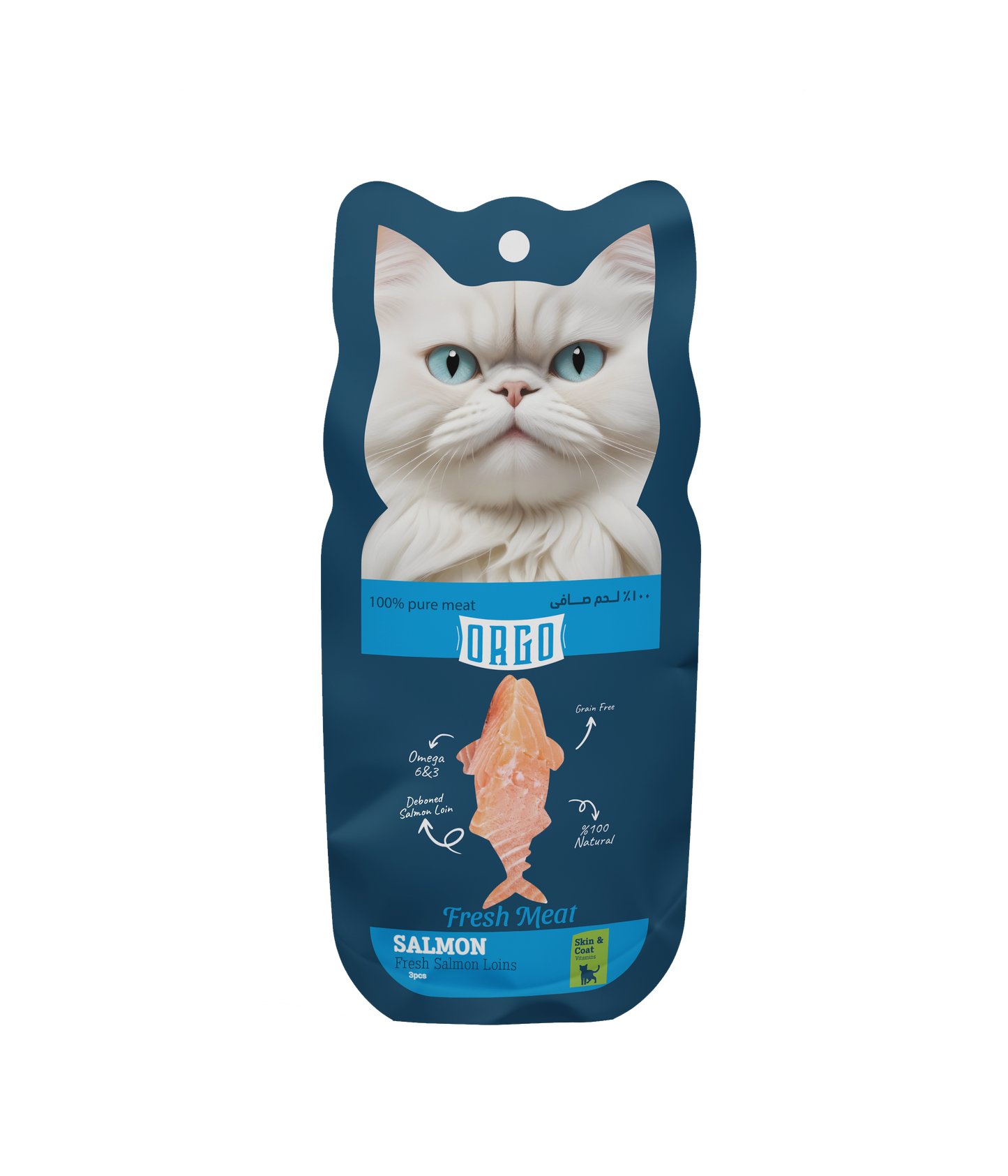ORGO Fresh Meat™ Salmon Loins Cat Treats – 3 Pieces