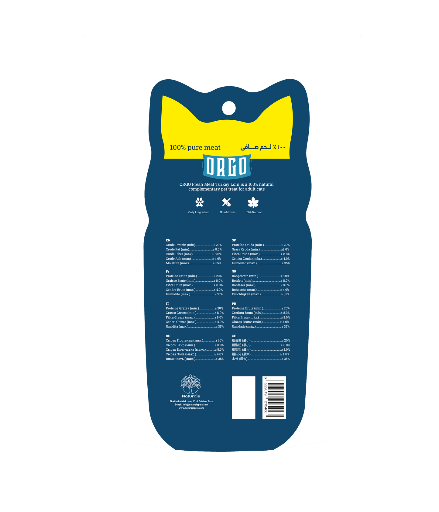 ORGO Fresh Meat™ Turkey Tenderloins Cat Treats – 3 Pieces