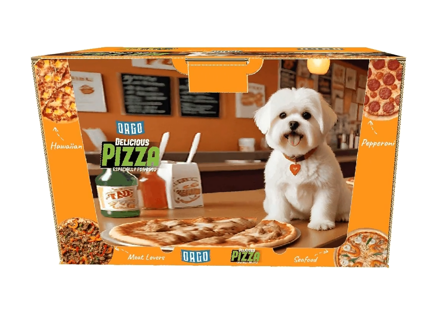ORGO Dog-Friendly Pepperoni Pizza Treat – 300 g (8 crunchy slices)