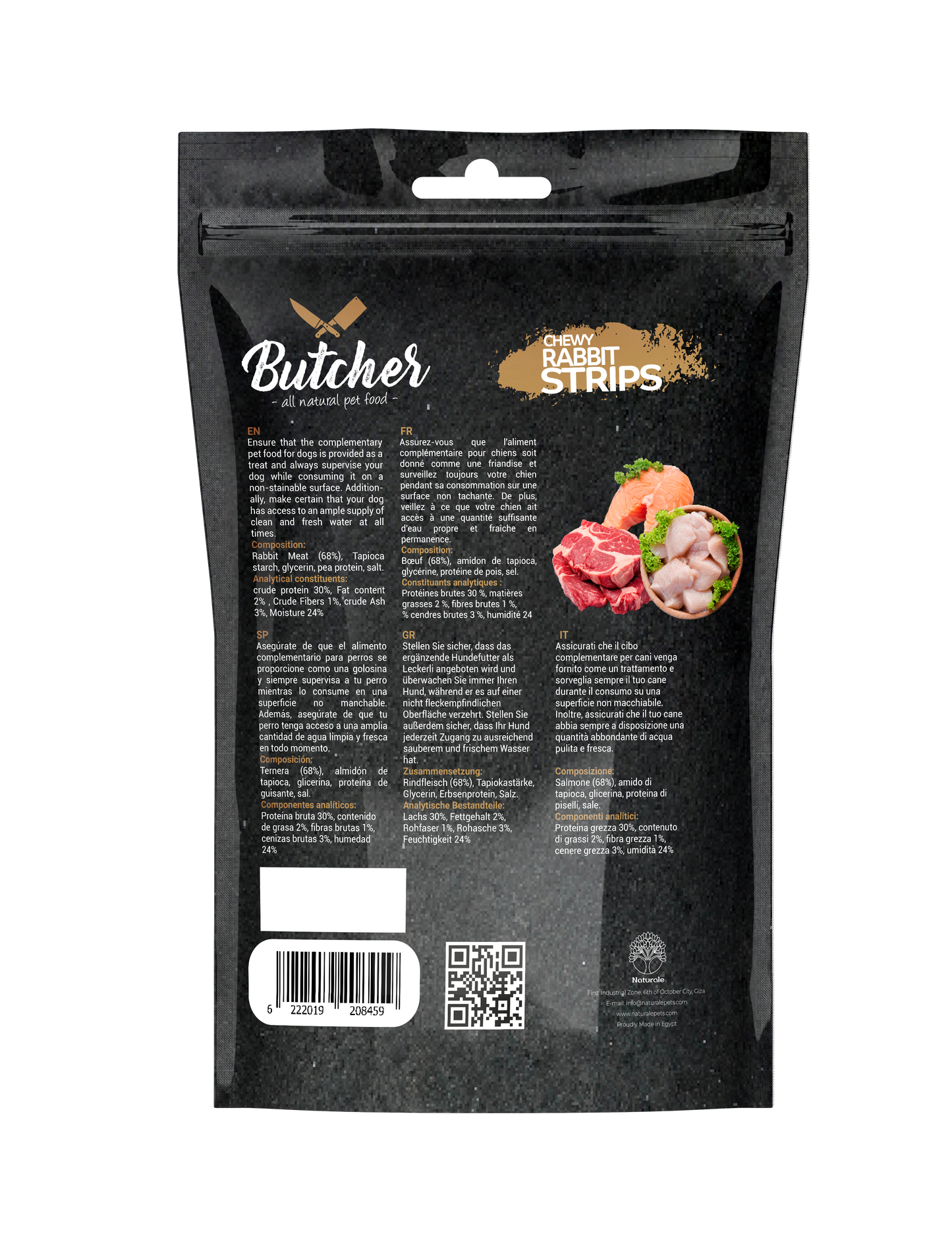 Butcher Chewy Strips for Dogs – 90 g (5 Recipes)