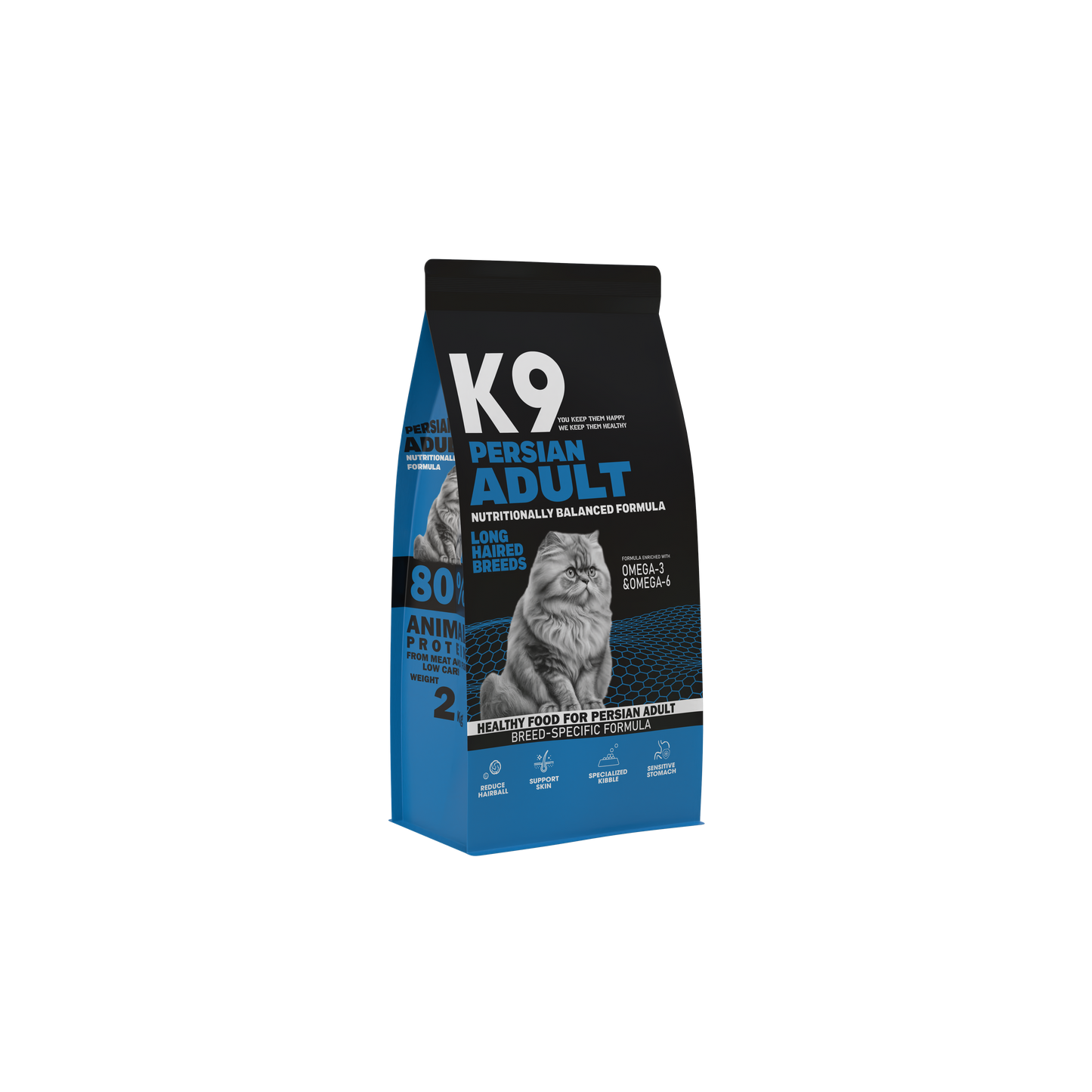 K9 Persian Adult Formula – Breed-Specific Dry Food for Long-Haired Cats (500 g, 2 kg, 10 kg)