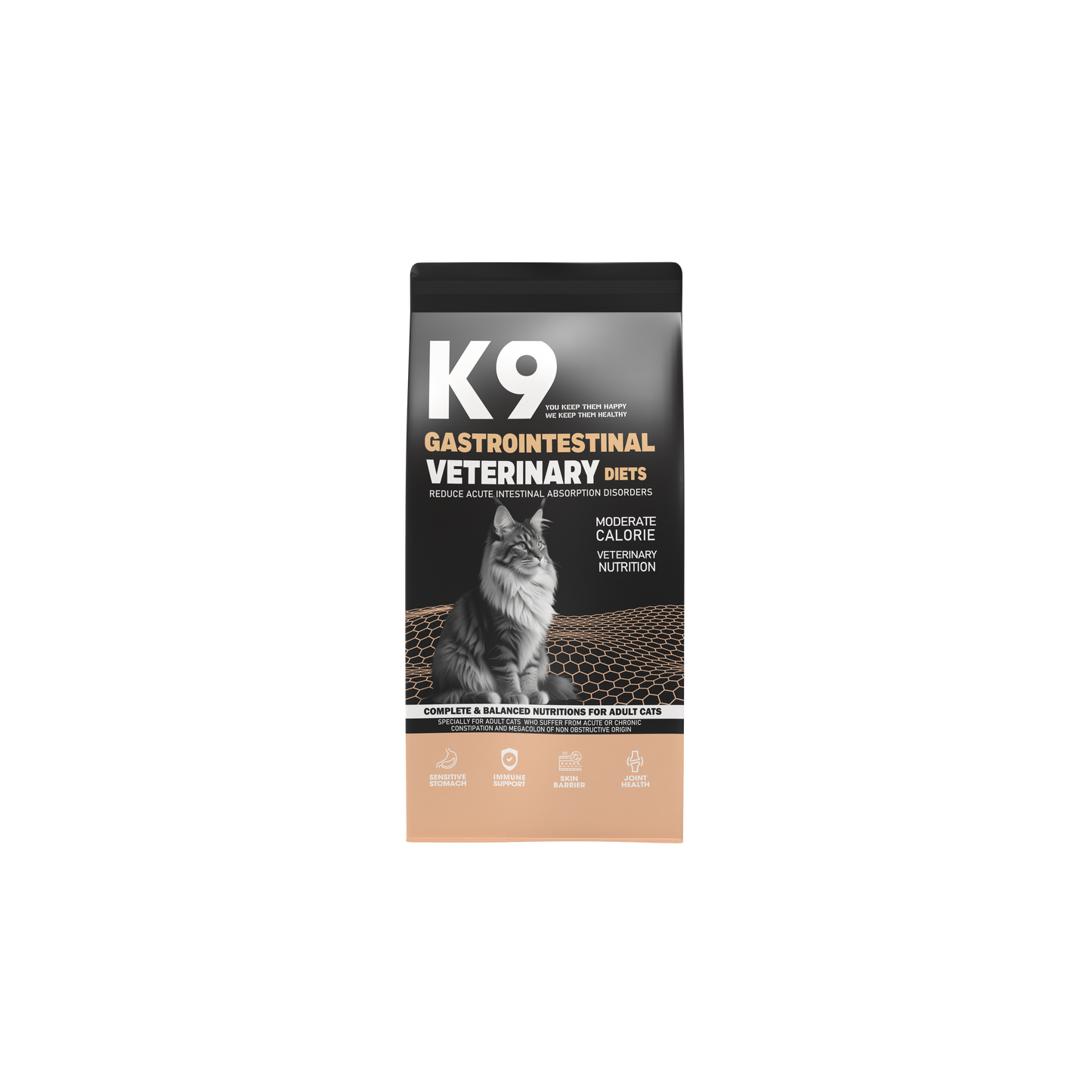 K9 Gastrointestinal Veterinary Diet – Sensitive-Digestion Dry Food for Adult Cats (500 g, 2 kg, 10 kg)