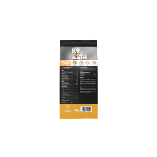 K9 Muscle Gain — Training Dry Food for Dogs (4 kg)