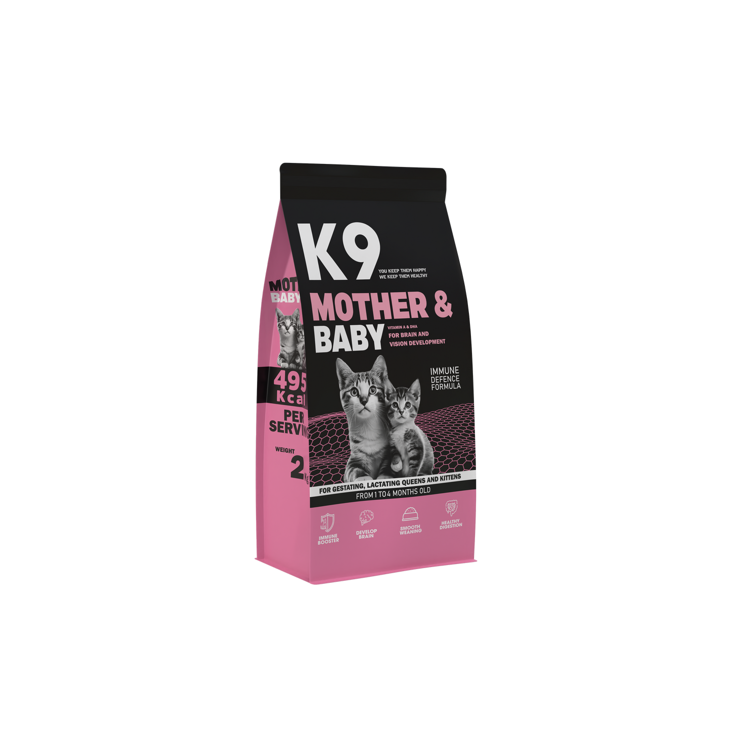 K9 Mother & Baby Formula – High-Energy Dry Food for Queens & Weaning Kittens (500 g, 2 kg, 10 kg)