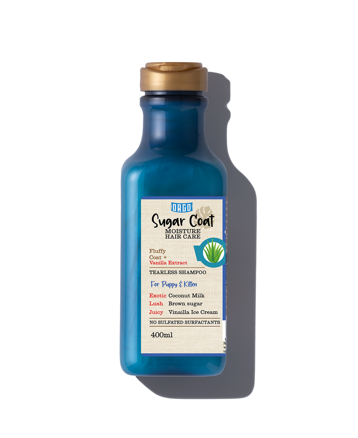 ORGO Sugar Coat Tear-Free Moisture Pet Shampoo for Puppies & Kittens 400 ml
