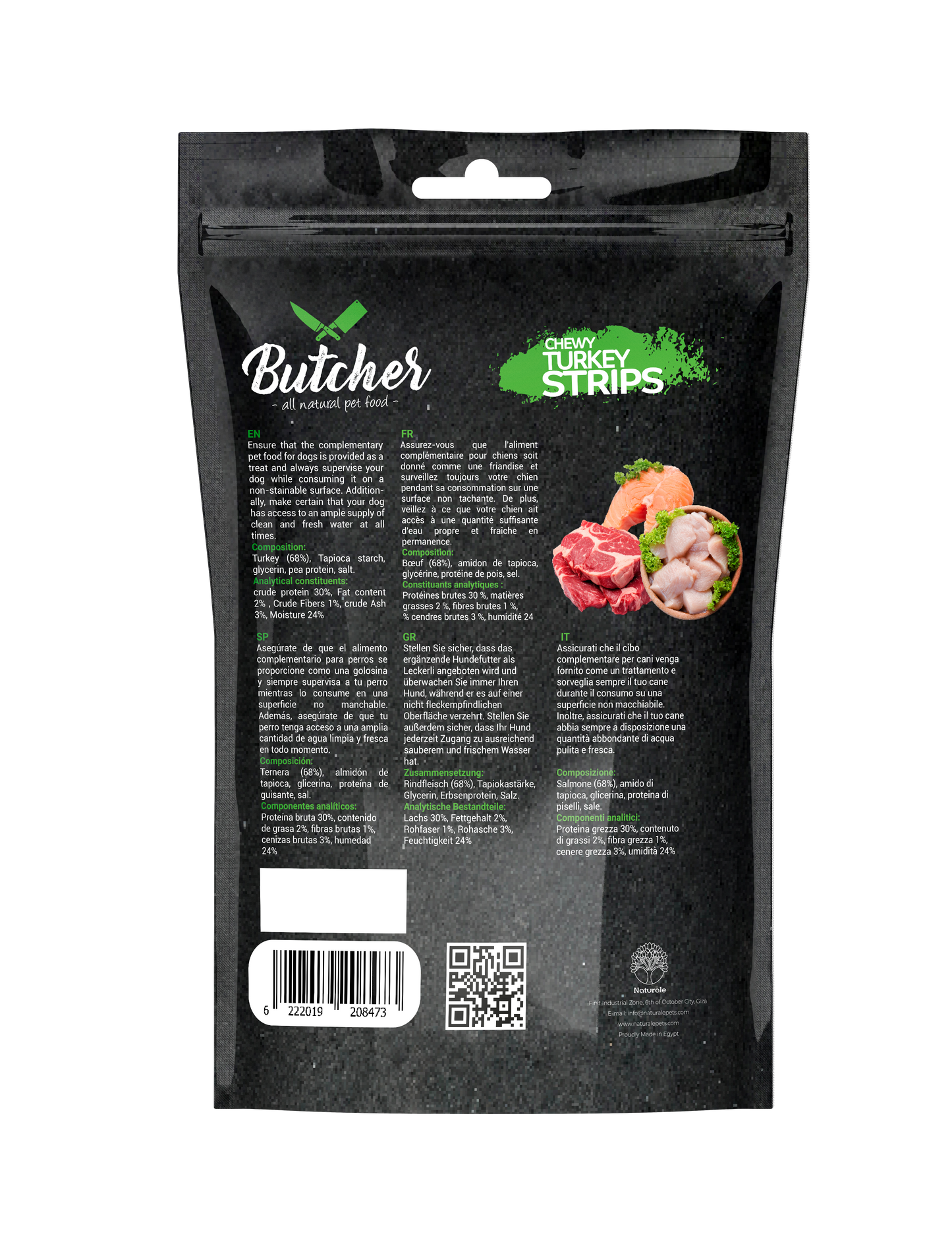 Butcher Chewy Strips for Dogs – 90 g (5 Recipes)