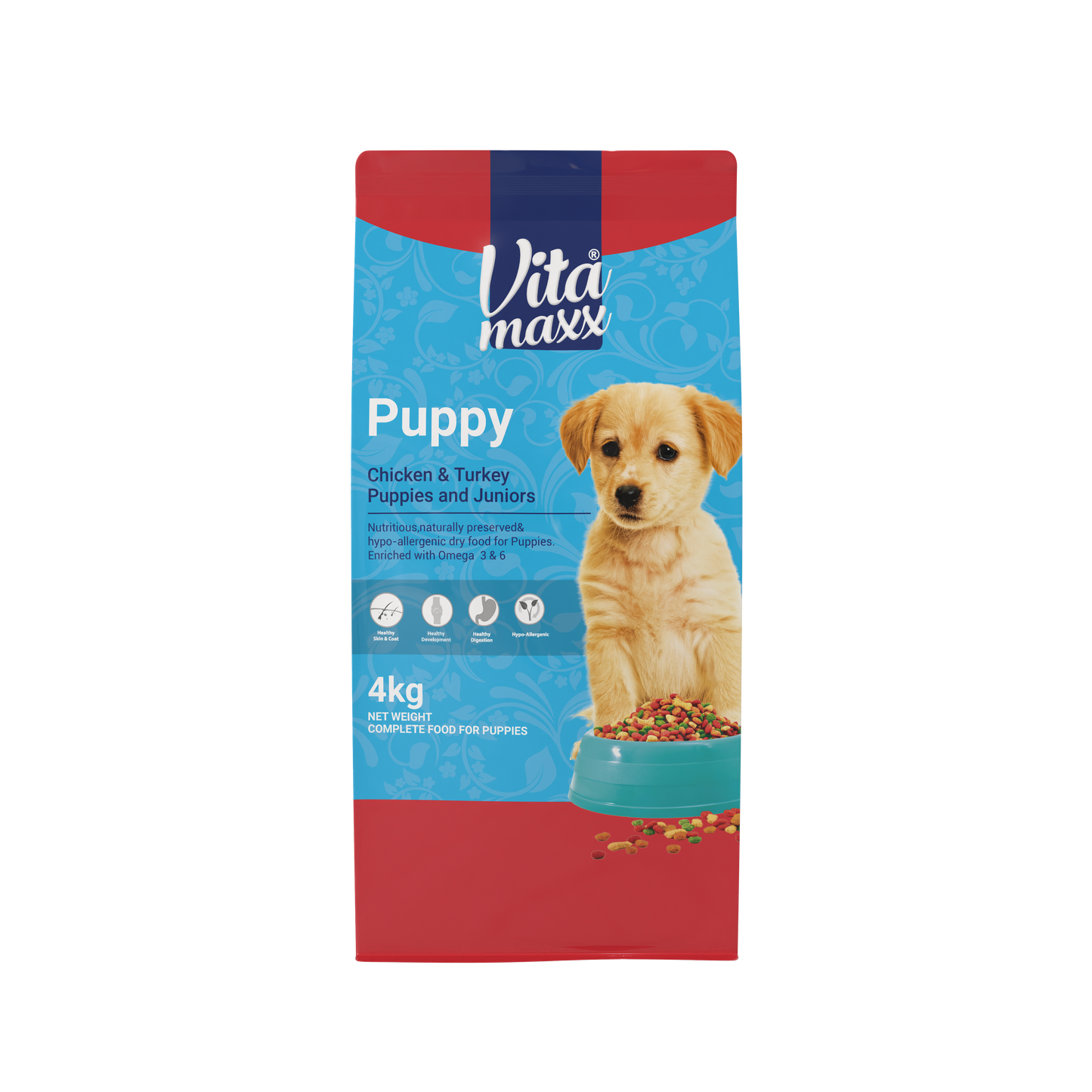 Vitamaxx Puppy Dry Food – Chicken & Turkey Recipe (4 kg)