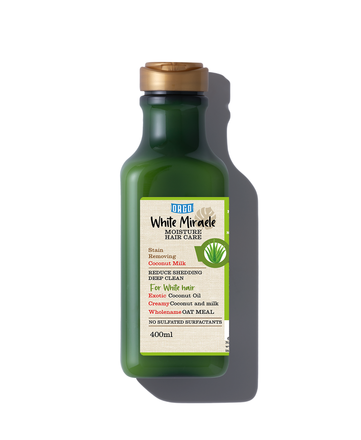 ORGO White Miracle Stain-Removing Moisture Pet Shampoo for White & Light-Colored Dogs & Cats 400 ml