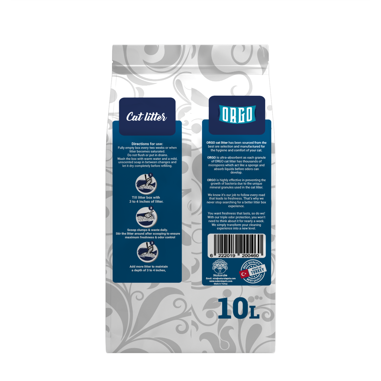 ORGO Clumping Cat Litter – Baby Powder Fresh 10 L