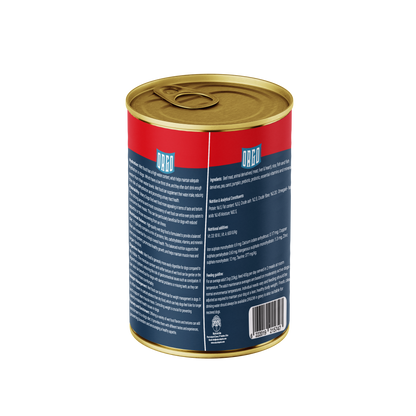 ORGO Wet Canned Dog Food – Beef with Vegetables & Soup (Superfood Mix) for Adult Dogs (1+ Years), 400 g