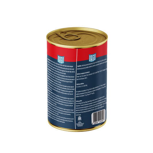 ORGO Wet Canned Dog Food – Beef with Vegetables & Soup (Superfood Mix) for Adult Dogs (1+ Years), 400 g