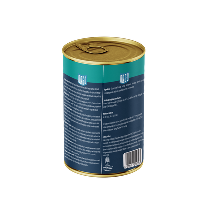 ORGO Wet Canned Dog Food – Chicken & Beef with Vegetables & Soup (Superfood Mix) for Adult Dogs (1+ Years), 400 g