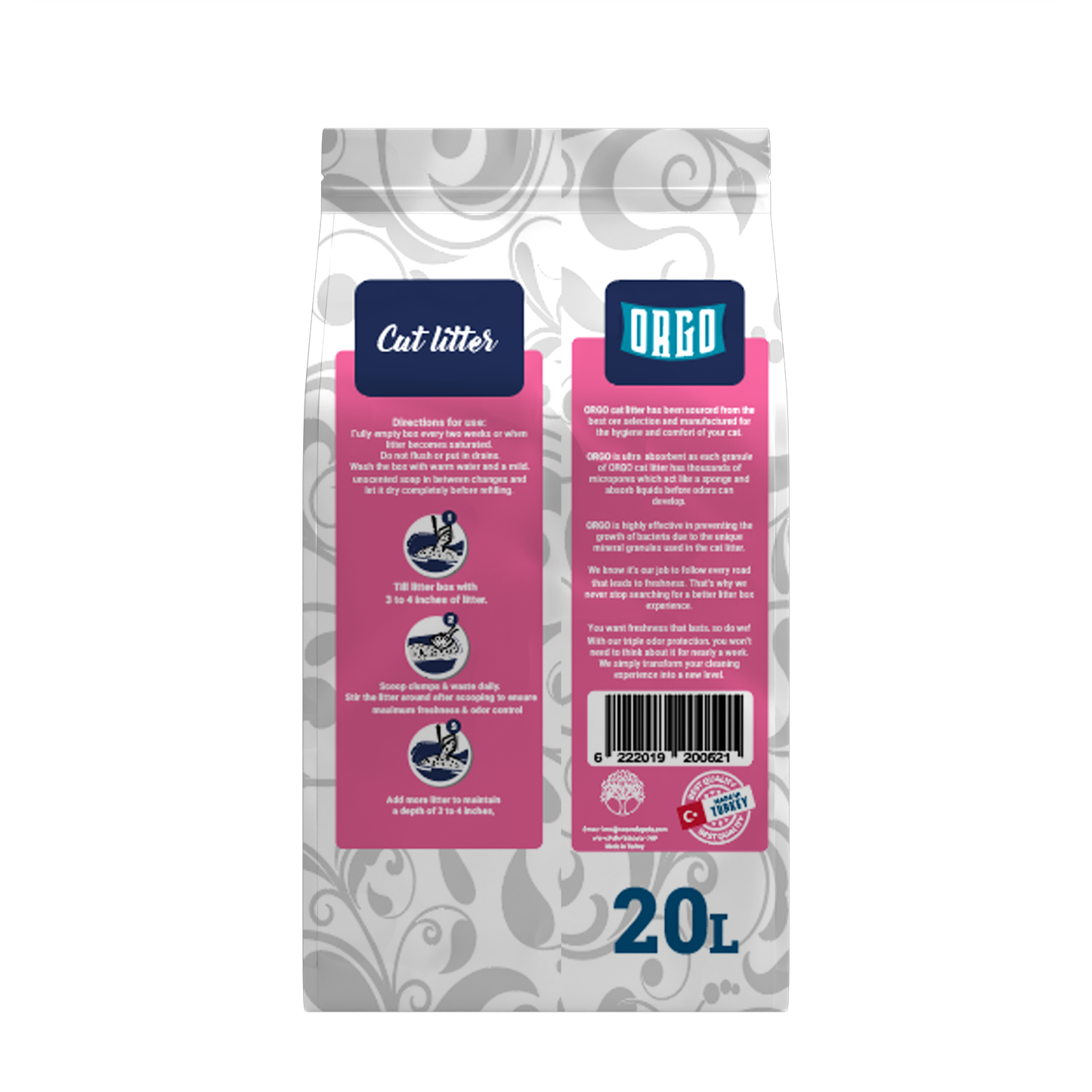 ORGO Clumping Cat Litter – Lavender Calm 20 L