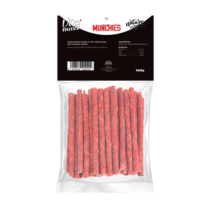 Vitamaxx Dog Munchies Long-Lasting Chewy Treats – Beetroot (100 g)
