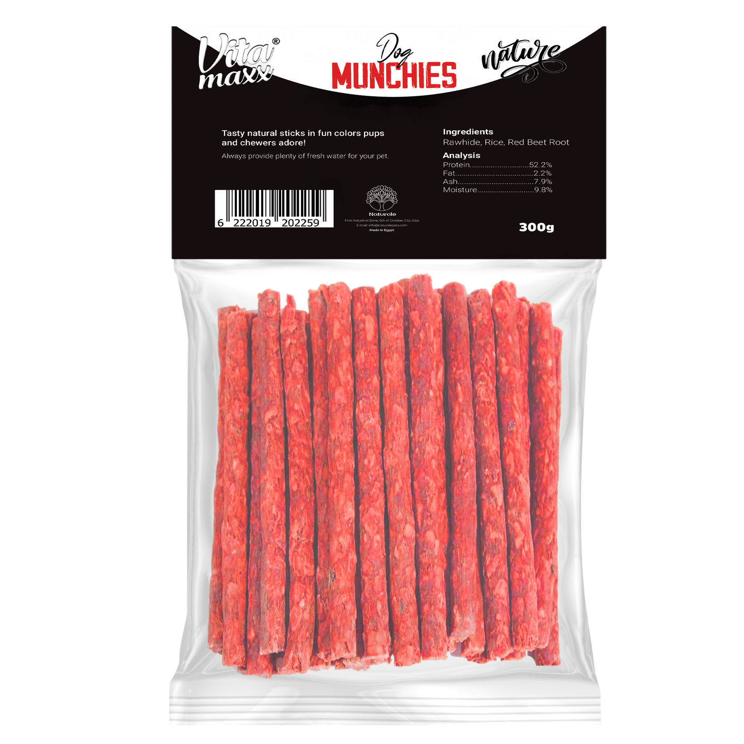 Vitamaxx Dog Munchies Long-Lasting Chewy Treats – Beetroot (300 g)
