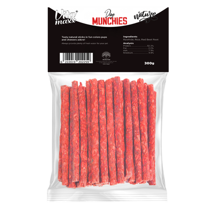 Vitamaxx Dog Munchies Long-Lasting Chewy Treats – Beetroot (300 g)