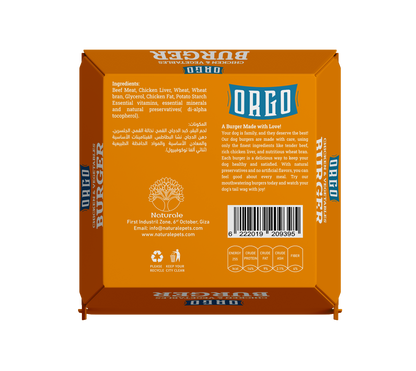 ORGO Gourmet Dog Burgers – 150 g (4 Recipes)