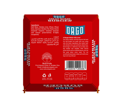 ORGO Gourmet Dog Burgers – 150 g (4 Recipes)