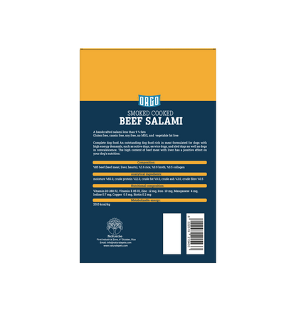 ORGO Real Meat™ Smoked Beef Salami For Dogs – 150 g