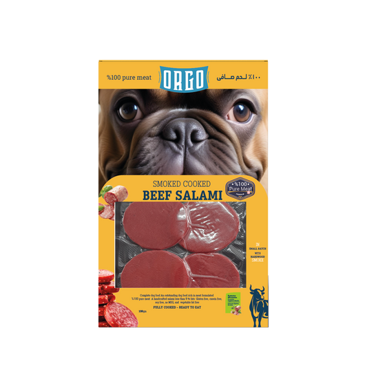 ORGO Real Meat™ Smoked Beef Salami For Dogs – 150 g