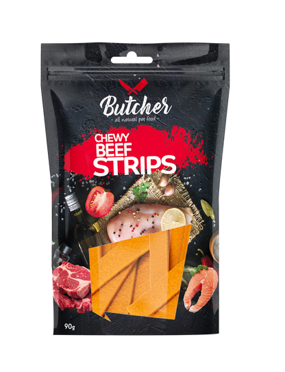 Butcher Chewy Strips for Dogs – 90 g (5 Recipes)