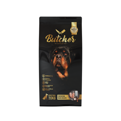 Butcher Adult Dog Dry Food – Chicken & Duck Recipe, 20kg