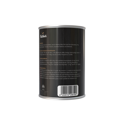 Butcher Wet Food for Cats – All Breeds, 400g Can (4 Flavors)
