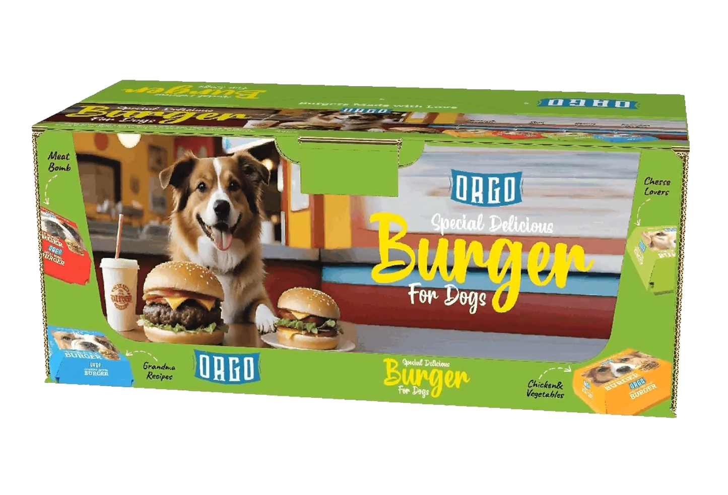 ORGO Gourmet Dog Burgers – 150 g (4 Recipes)