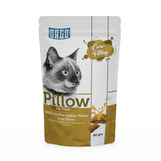 ORGO Pillow Cat Treats – Liver-Filled Crunchy Bites – 80 g