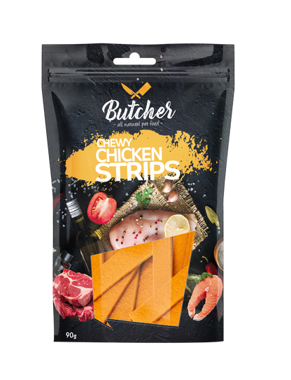 Butcher Chewy Strips for Dogs – 90 g (5 Recipes)