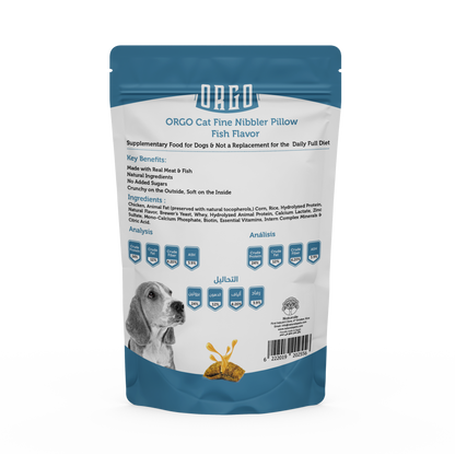 ORGO Pillow Dog Treats – Fish-Filled Crunchy Bites – 100 g