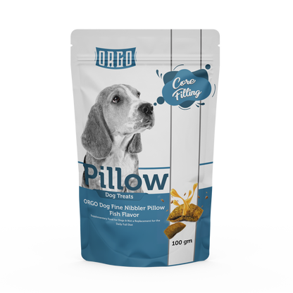 ORGO Pillow Dog Treats – Fish-Filled Crunchy Bites – 100 g